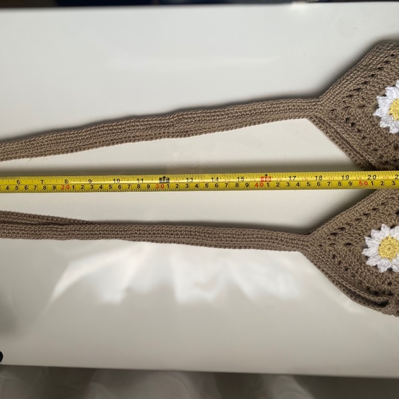 Handmade Granny Square Crochet Bag Unlined - Picture 7 of 7